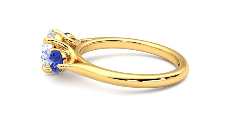 Taylor & Hart Tranquility Round Engagement Ring 360 degree image 20