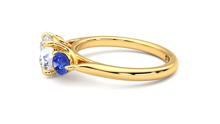 Taylor & Hart Tranquility Round Engagement Ring 360 degree image 21