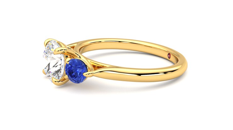 Taylor & Hart Tranquility Round Engagement Ring 360 degree image 22