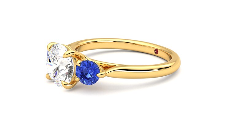 Taylor & Hart Tranquility Round Engagement Ring 360 degree image 23