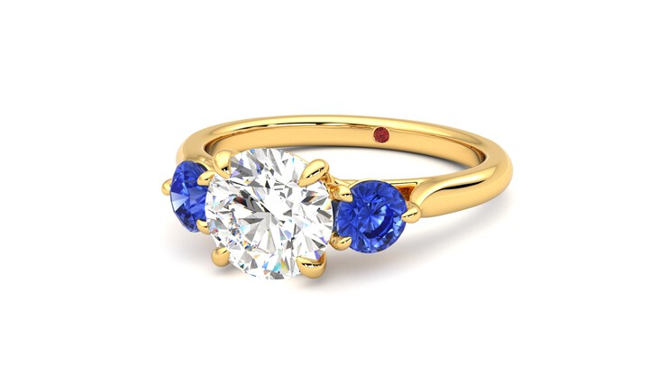 Taylor & Hart Tranquility Round Engagement Ring 360 degree image 26