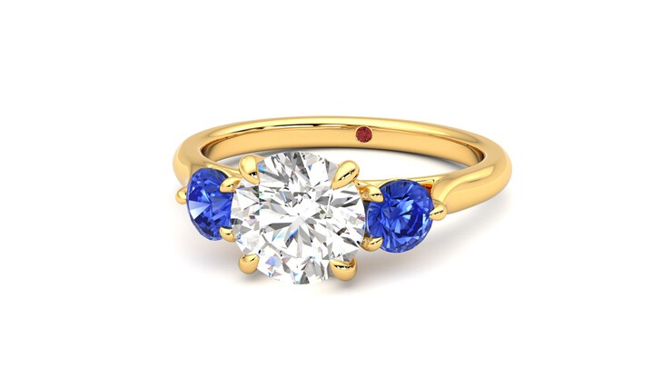 Taylor & Hart Tranquility Round Engagement Ring 360 degree image 27