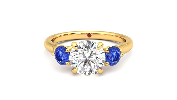 Taylor & Hart Tranquility Round Engagement Ring 360 degree image 29