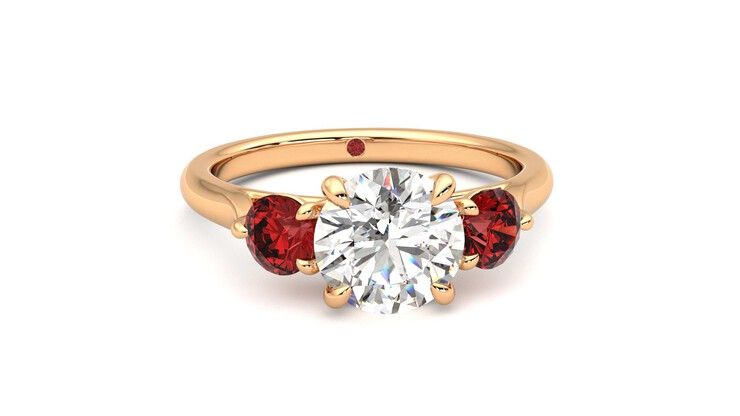 Taylor & Hart Tranquility Round Engagement Ring 360 degree image 2