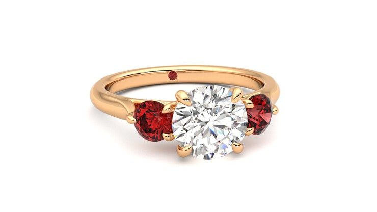 Taylor & Hart Tranquility Round Engagement Ring 360 degree image 3