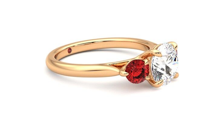 Taylor & Hart Tranquility Round Engagement Ring 360 degree image 7