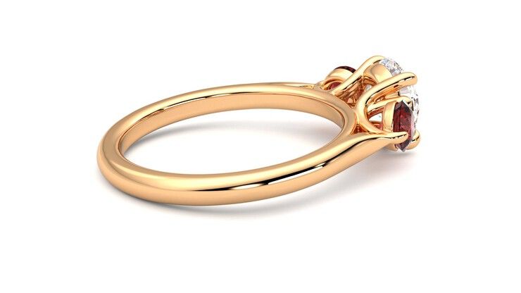Taylor & Hart Tranquility Round Engagement Ring 360 degree image 11