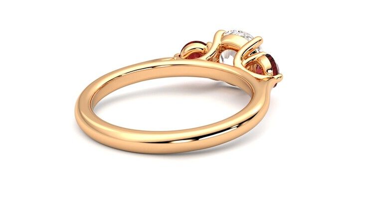 Taylor & Hart Tranquility Round Engagement Ring 360 degree image 13
