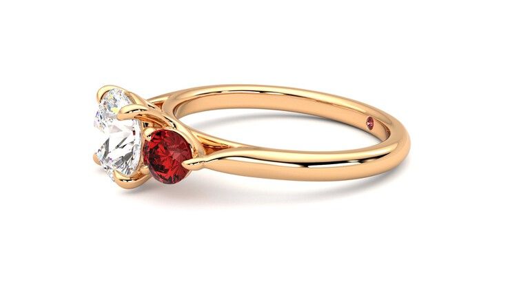 Taylor & Hart Tranquility Round Engagement Ring 360 degree image 22