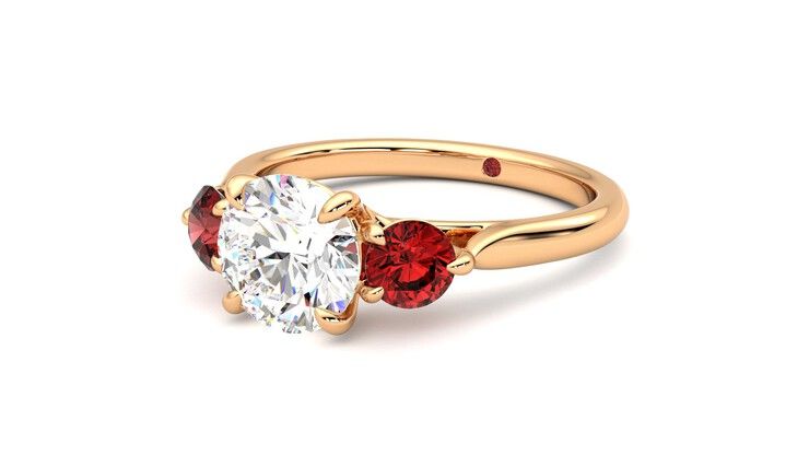 Taylor & Hart Tranquility Round Engagement Ring 360 degree image 25