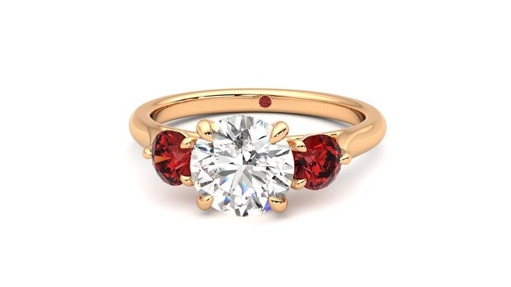 Taylor & Hart Tranquility Round Engagement Ring 360 degree image 28
