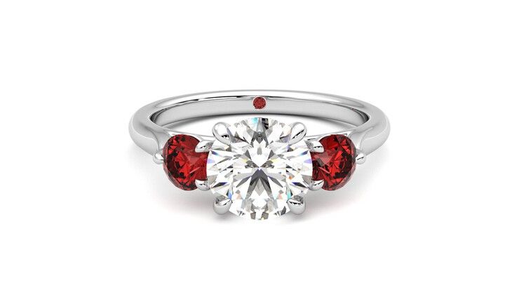 Taylor & Hart Tranquility Round Engagement Ring 360 degree image 0