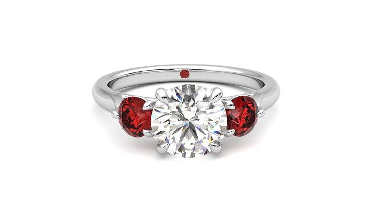 Taylor & Hart Tranquility Round Engagement Ring 360 degree image 1