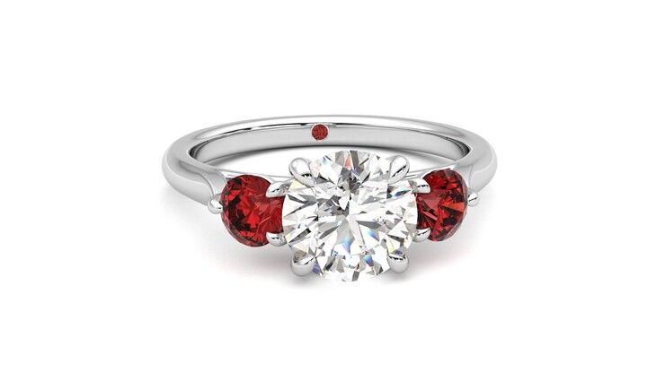 Taylor & Hart Tranquility Round Engagement Ring 360 degree image 2