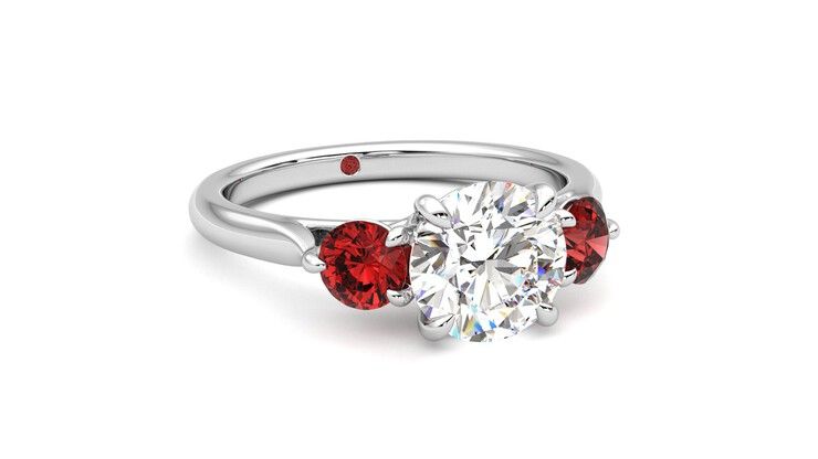 Taylor & Hart Tranquility Round Engagement Ring 360 degree image 4