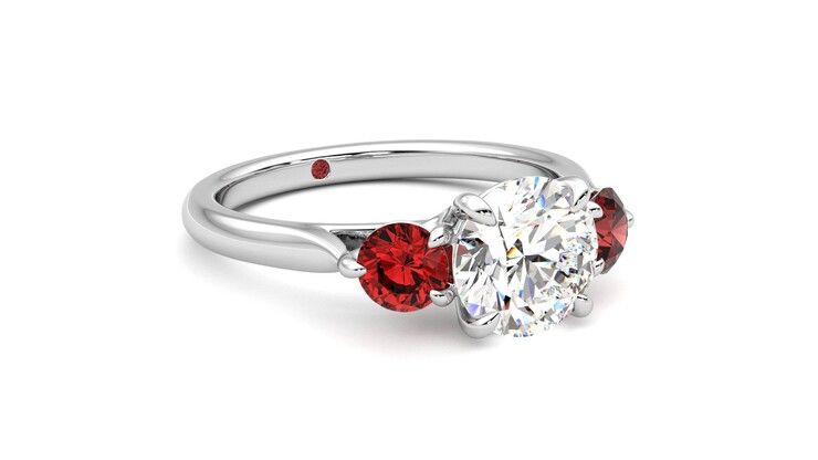 Taylor & Hart Tranquility Round Engagement Ring 360 degree image 5