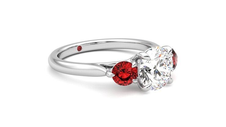 Taylor & Hart Tranquility Round Engagement Ring 360 degree image 6