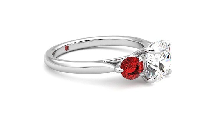 Taylor & Hart Tranquility Round Engagement Ring 360 degree image 7