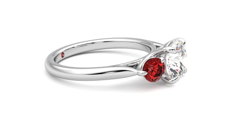 Taylor & Hart Tranquility Round Engagement Ring 360 degree image 8