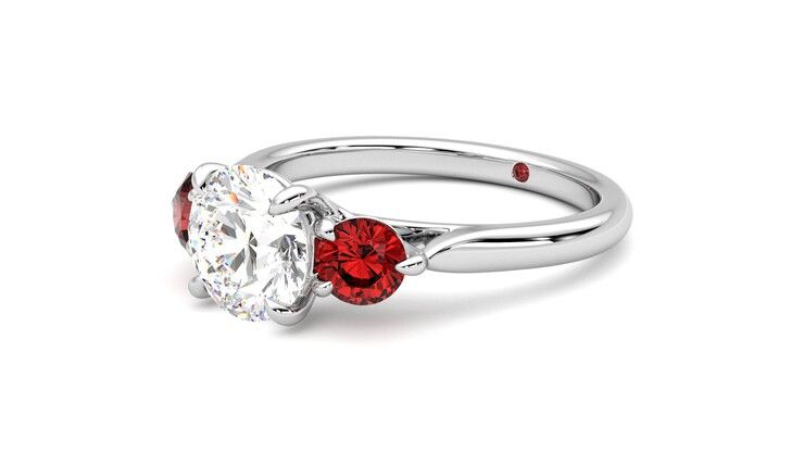 Taylor & Hart Tranquility Round Engagement Ring 360 degree image 24