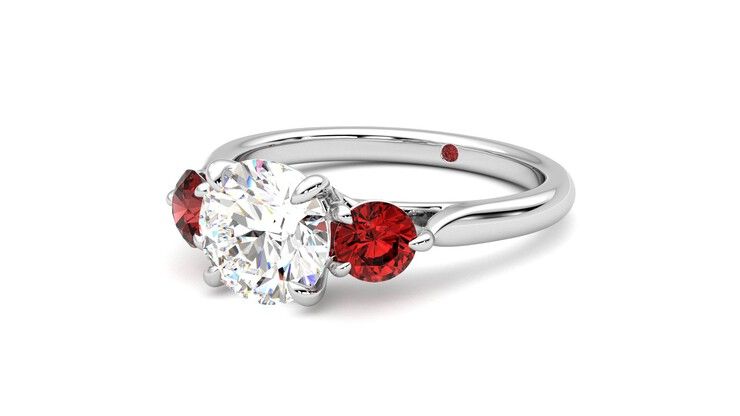 Taylor & Hart Tranquility Round Engagement Ring 360 degree image 25