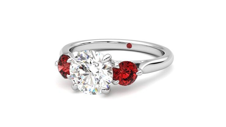 Taylor & Hart Tranquility Round Engagement Ring 360 degree image 26