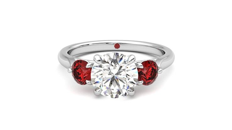 Taylor & Hart Tranquility Round Engagement Ring 360 degree image 29