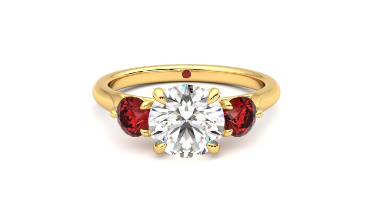 Taylor & Hart Tranquility Round Engagement Ring 360 degree image 0