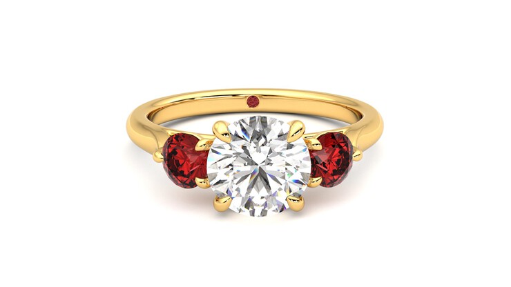 Taylor & Hart Tranquility Round Engagement Ring 360 degree image 1