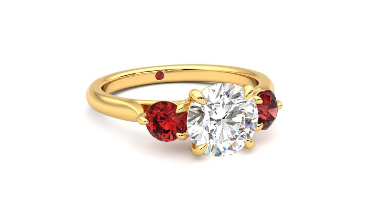 Taylor & Hart Tranquility Round Engagement Ring 360 degree image 4