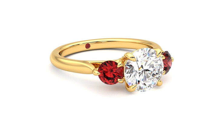 Taylor & Hart Tranquility Round Engagement Ring 360 degree image 5