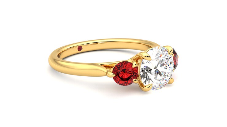 Taylor & Hart Tranquility Round Engagement Ring 360 degree image 6