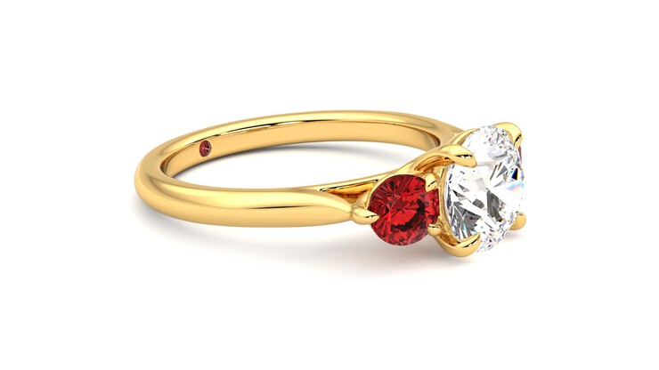 Taylor & Hart Tranquility Round Engagement Ring 360 degree image 7