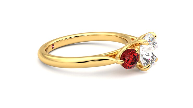Taylor & Hart Tranquility Round Engagement Ring 360 degree image 8