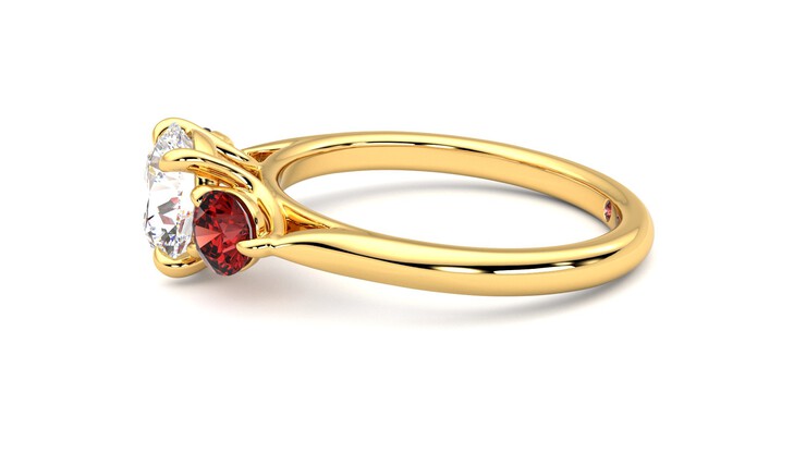 Taylor & Hart Tranquility Round Engagement Ring 360 degree image 21