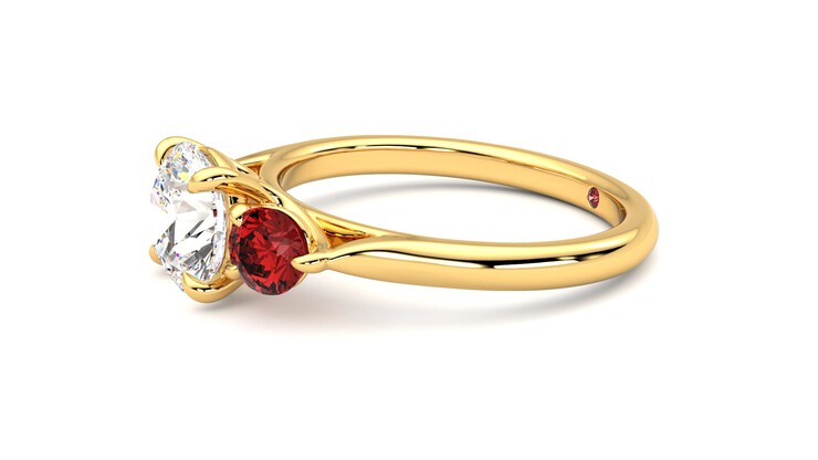 Taylor & Hart Tranquility Round Engagement Ring 360 degree image 22