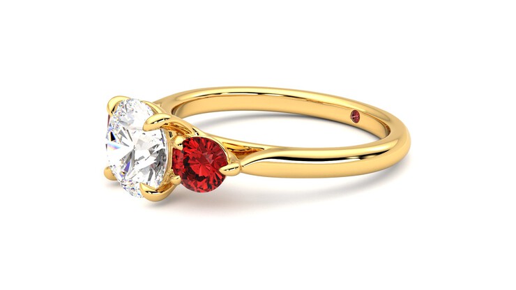 Taylor & Hart Tranquility Round Engagement Ring 360 degree image 23