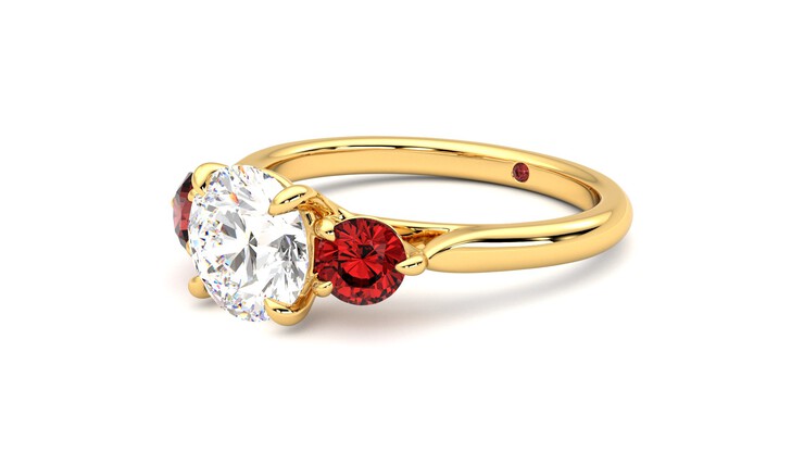 Taylor & Hart Tranquility Round Engagement Ring 360 degree image 24