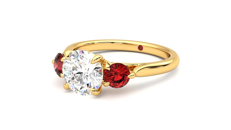 Taylor & Hart Tranquility Round Engagement Ring 360 degree image 25