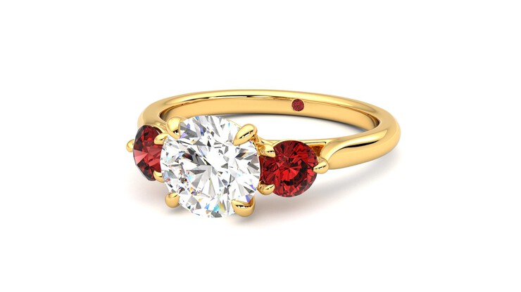Taylor & Hart Tranquility Round Engagement Ring 360 degree image 26