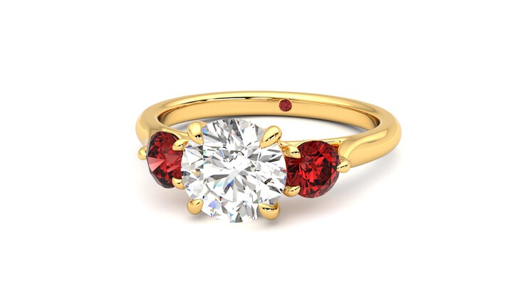 Taylor & Hart Tranquility Round Engagement Ring 360 degree image 27