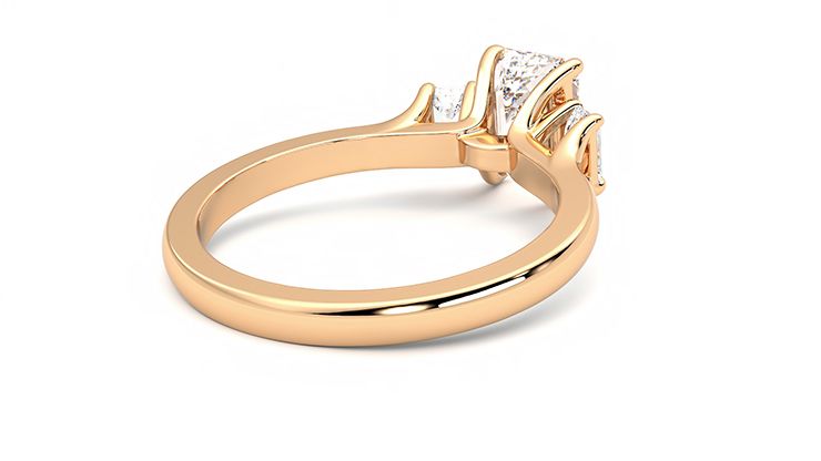 Taylor & Hart Trinity Emerald Engagement Ring 360 degree image 13