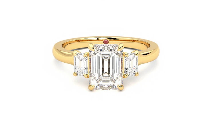 Taylor & Hart Trinity Emerald Engagement Ring 360 detail 01