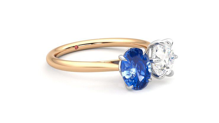 Taylor & Hart Turelle Hexagonal Engagement Ring 360 degree image 6