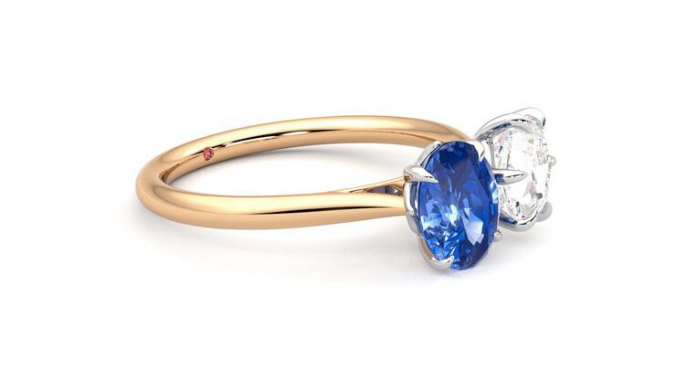 Taylor & Hart Turelle Hexagonal Engagement Ring 360 degree image 7