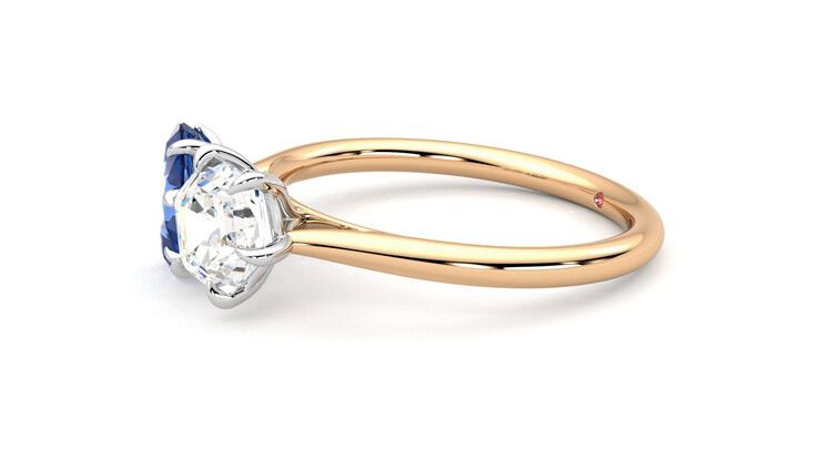 Taylor & Hart Turelle Hexagonal Engagement Ring 360 degree image 22