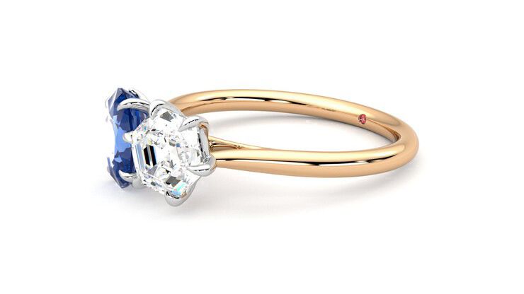 Taylor & Hart Turelle Hexagonal Engagement Ring 360 degree image 23