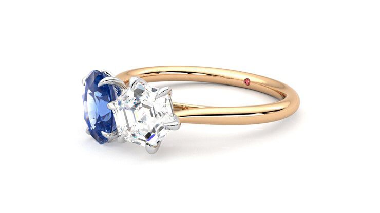 Taylor & Hart Turelle Hexagonal Engagement Ring 360 degree image 24