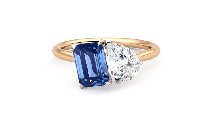Taylor & Hart Turelle Pear Engagement Ring 360 degree image 1