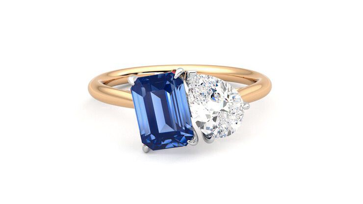 Taylor & Hart Turelle Pear Engagement Ring 360 degree image 2
